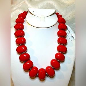 ETHEL & Mytle red necklace NWT